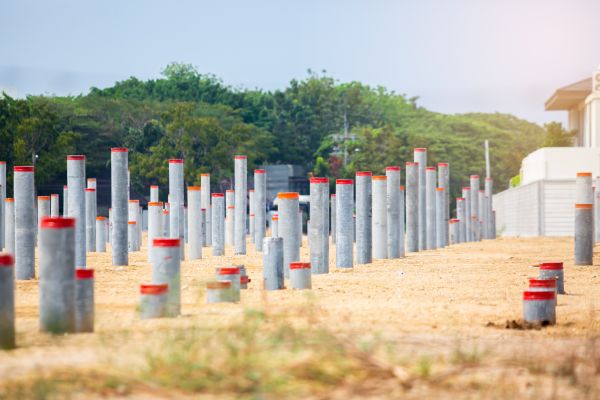 Concrete Pile Installation in Parker